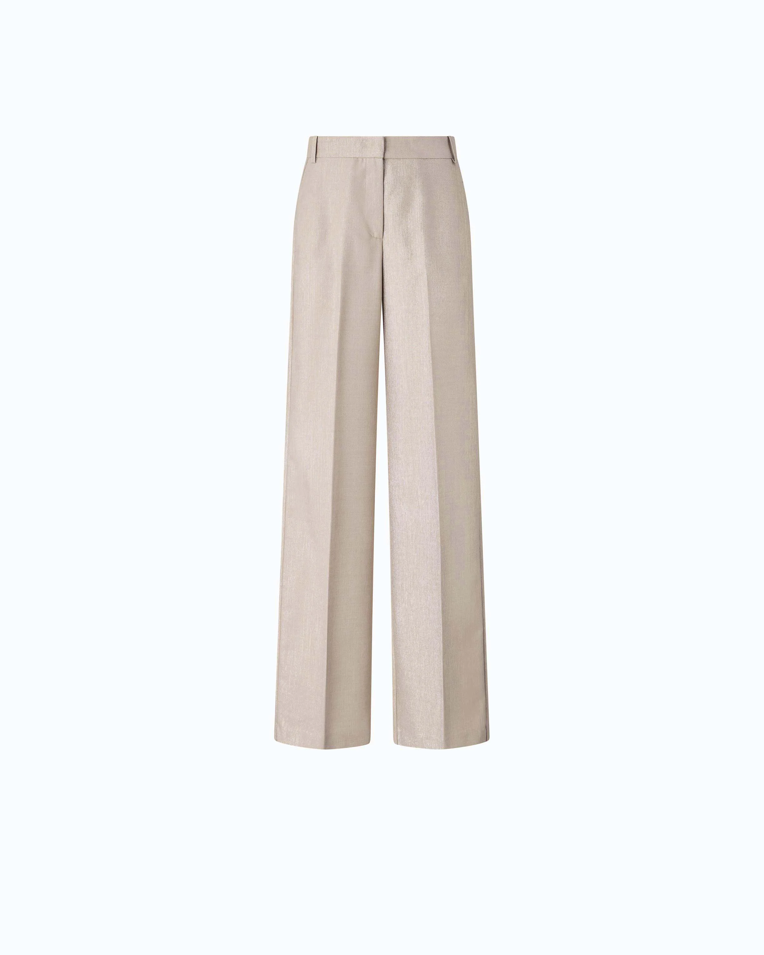 METAL WOOL-BLEND PALAZZO TROUSERS - 1