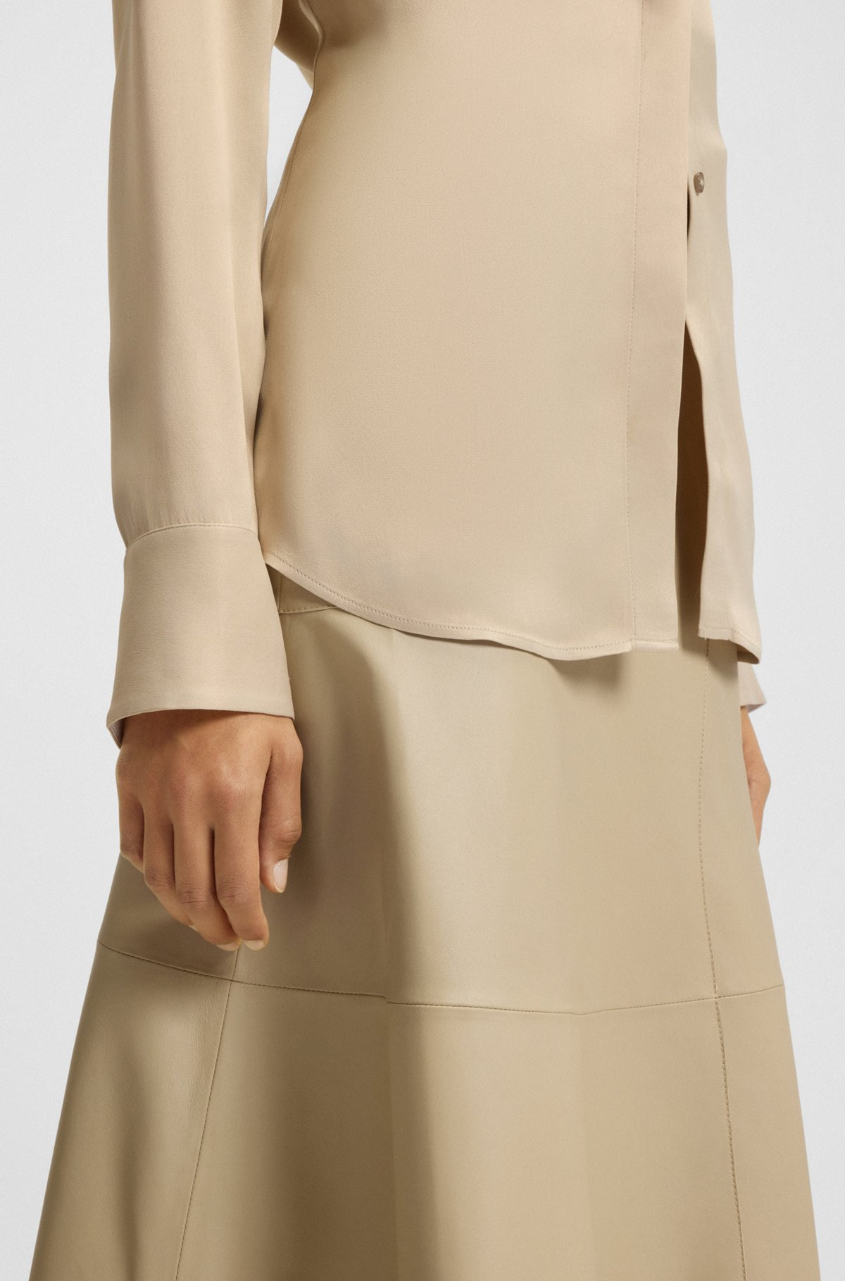 A-LINE SKIRT IN NAPPA LEATHER - 5