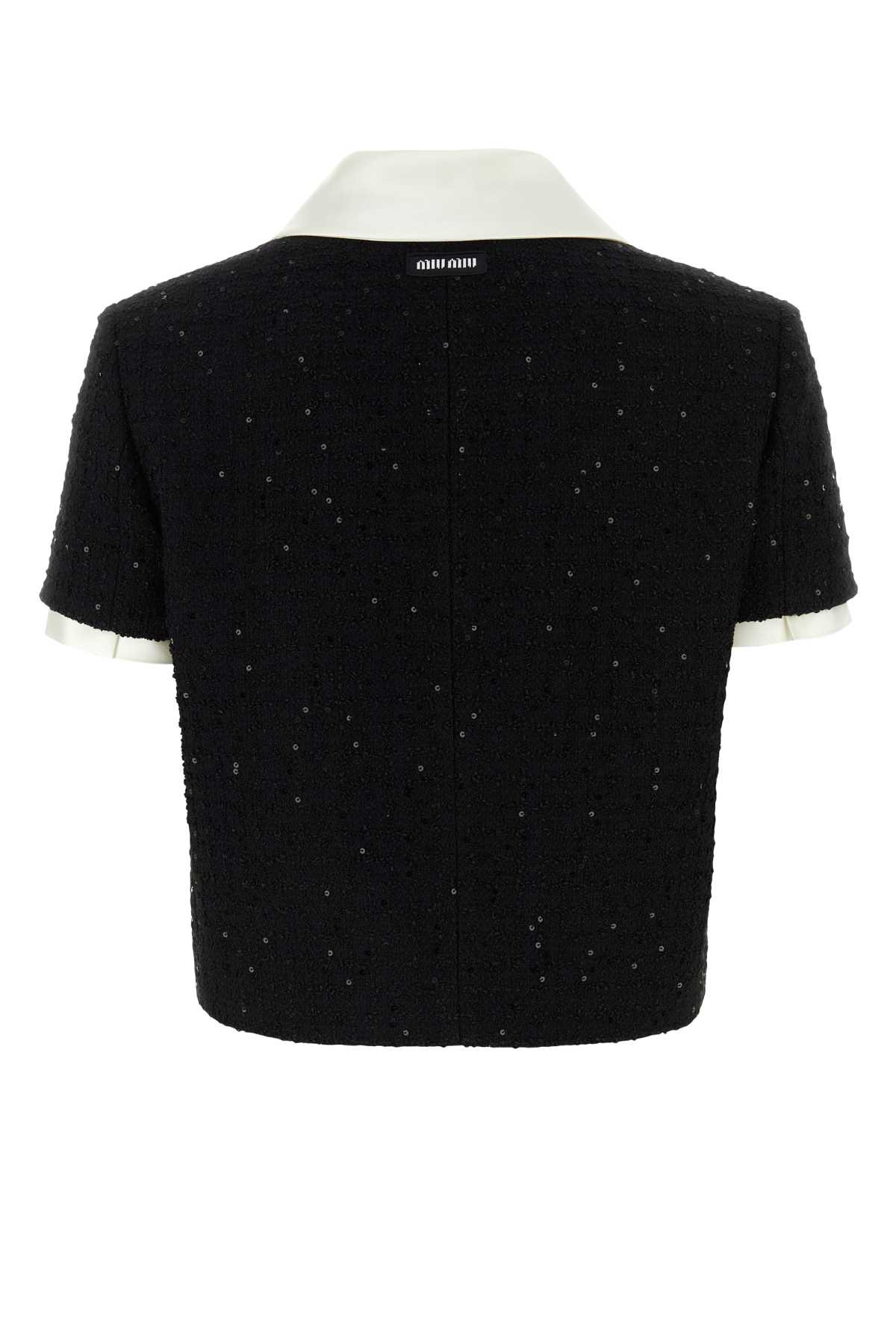 Miu Miu Women Black Boucle Cardigan - 2