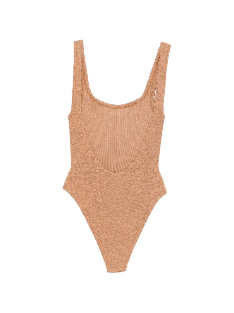 Hunza G crinkle-effect square-neck swimsuit outlook
