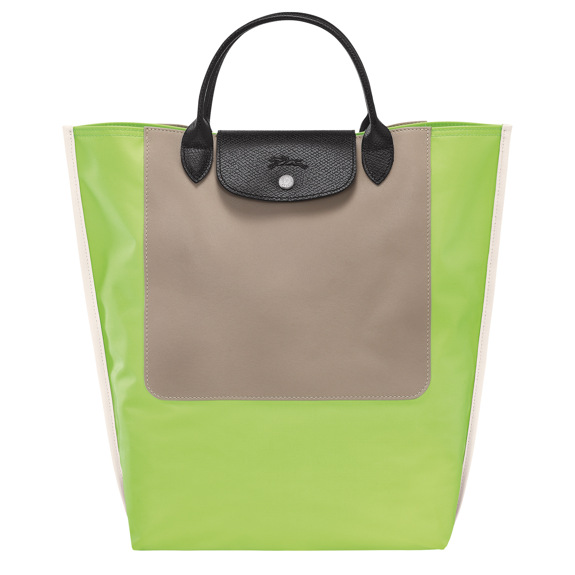 Cabas Longchamp M Tote bag Green Light - Canvas - 1