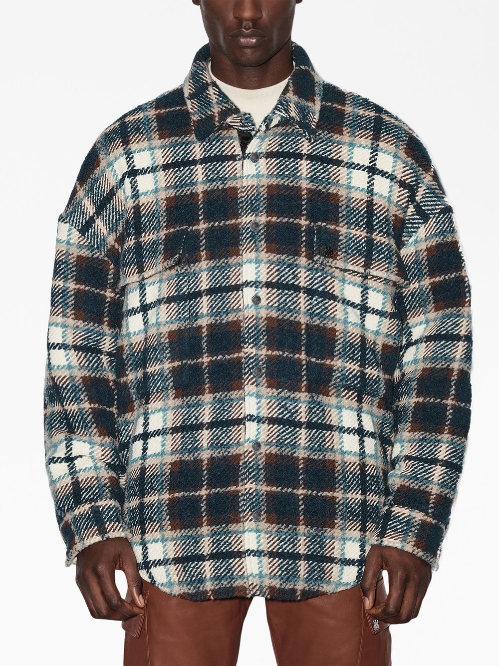 plaid organic cotton overshirt - 2