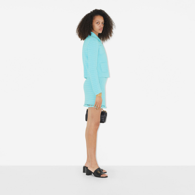 Crochet Technical Cotton Mini Skirt 3