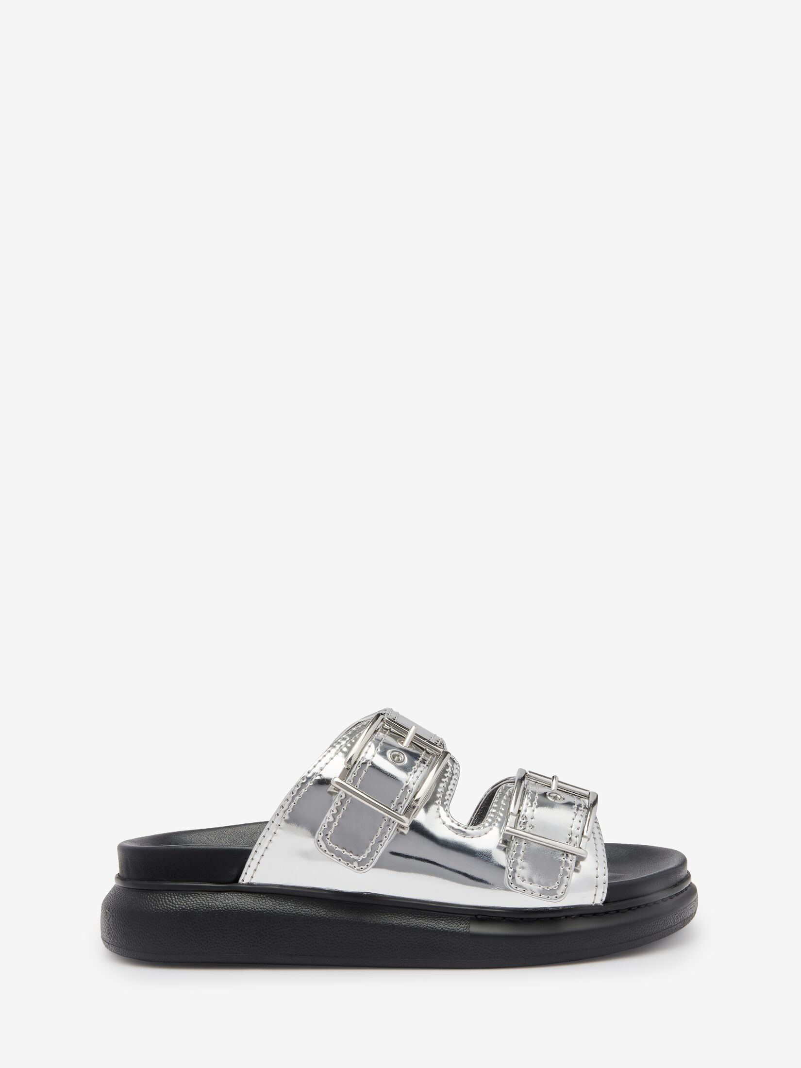 Women's Hybrid Slide in Silver - 1