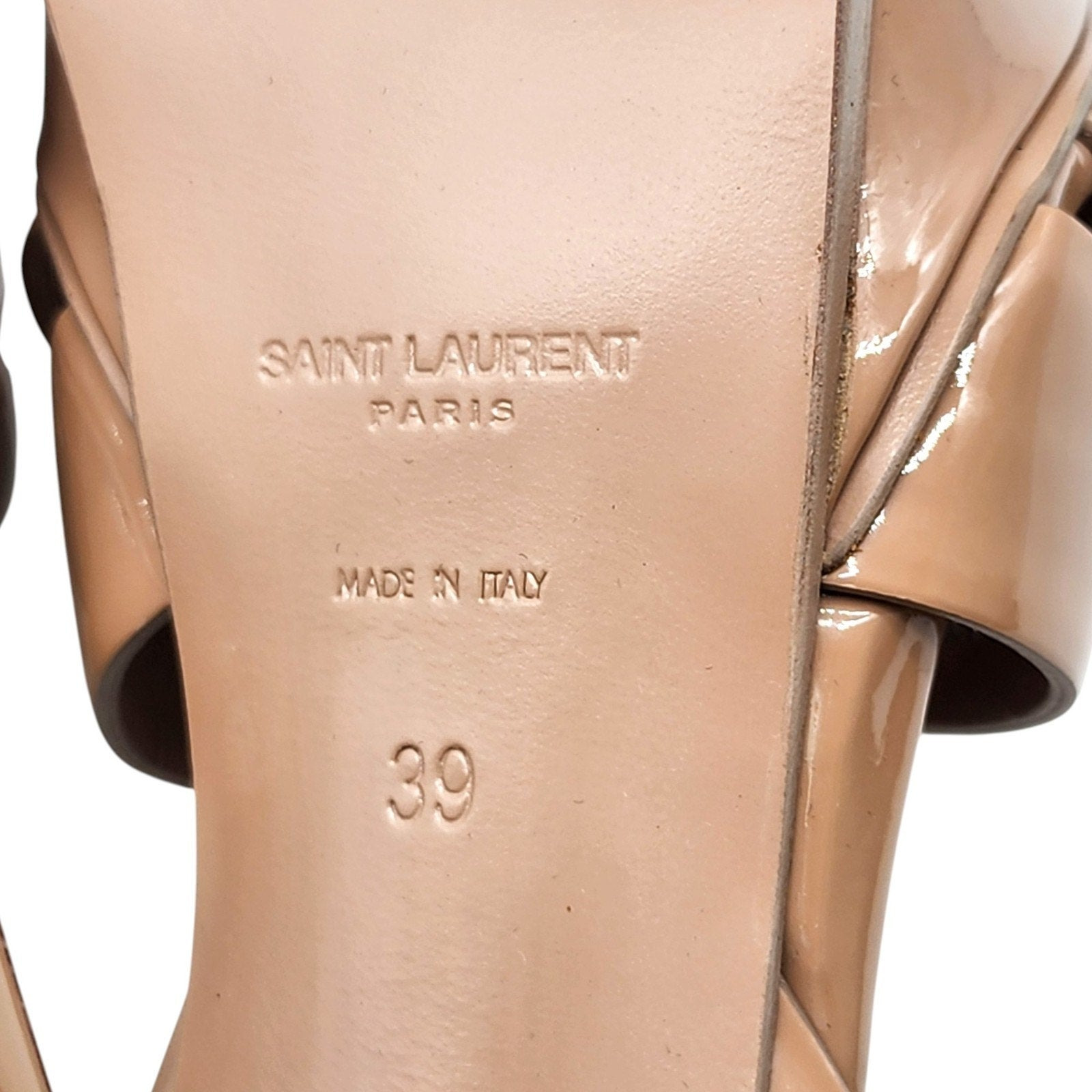 Saint Laurent Tribute Platform Leather Sandals Pumps Tan Brown - 13