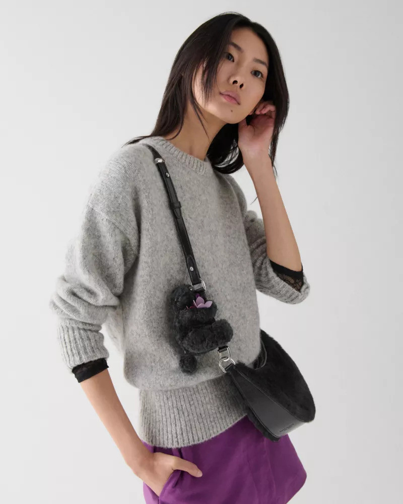 kate spade Duo Shearling Bear Crossbody Bag outlook