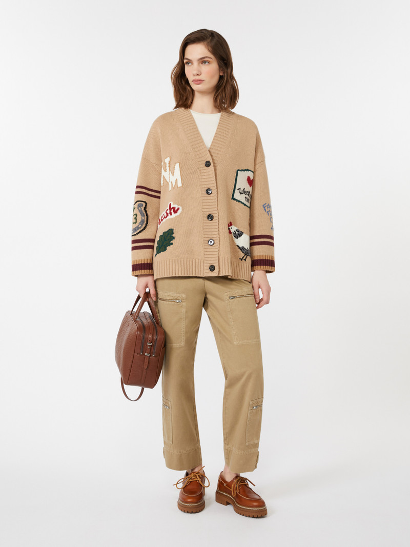 WEEKEND Max Mara BELGIO Wool knit oversized cardigan outlook