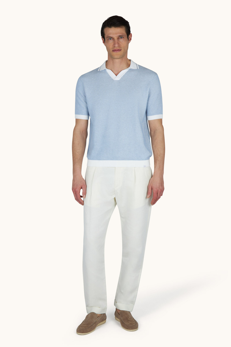Paul & Shark POLO SHIRT WITH OPEN COLLAR IN PIUMA COTTON outlook