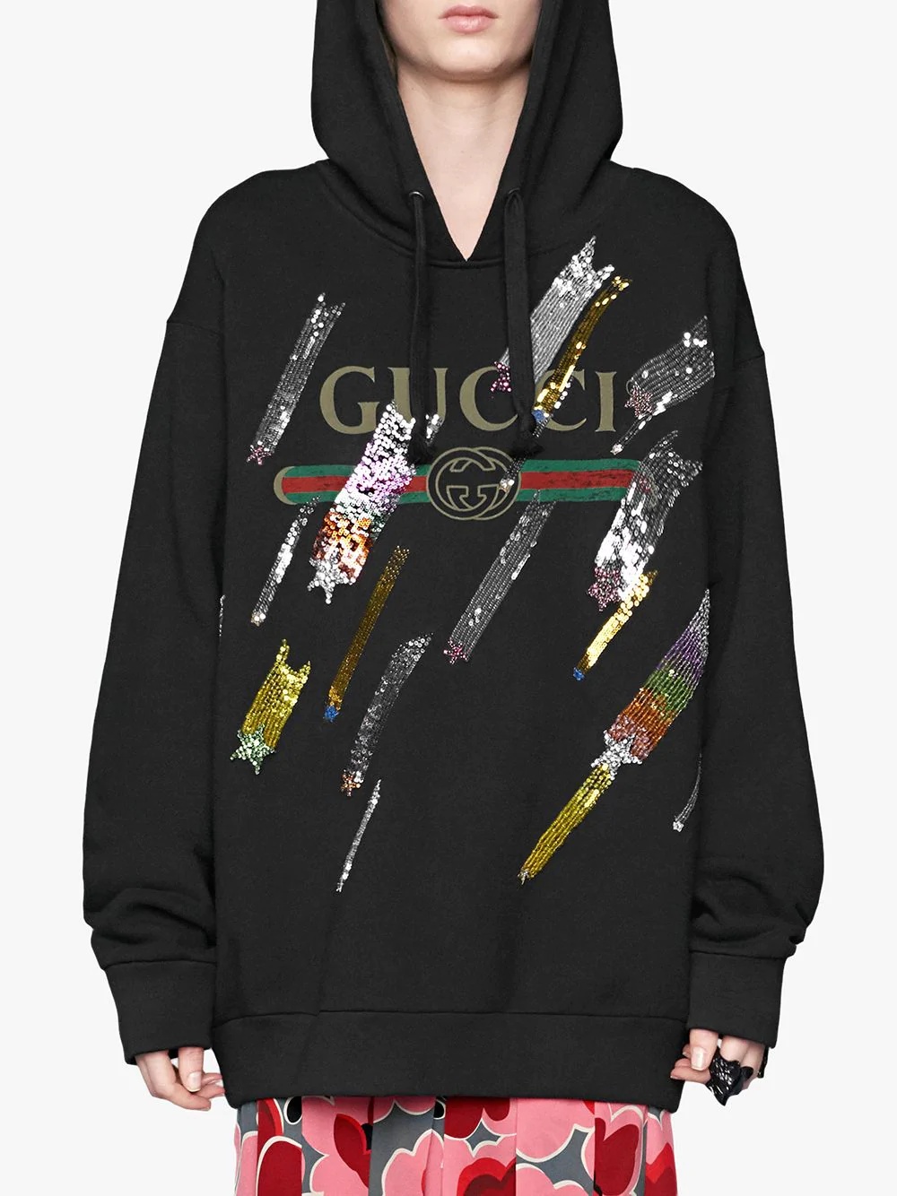 Gucci logo sweatshirt with shooting stars - 3