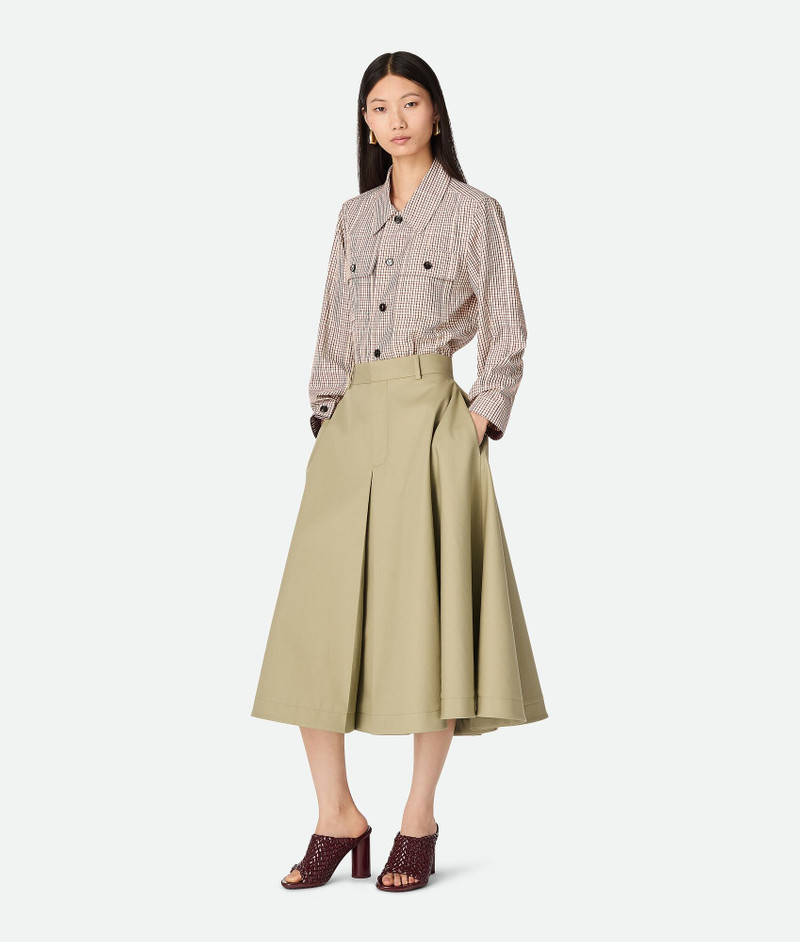 Cotton Twill A-Line Skirt - 1