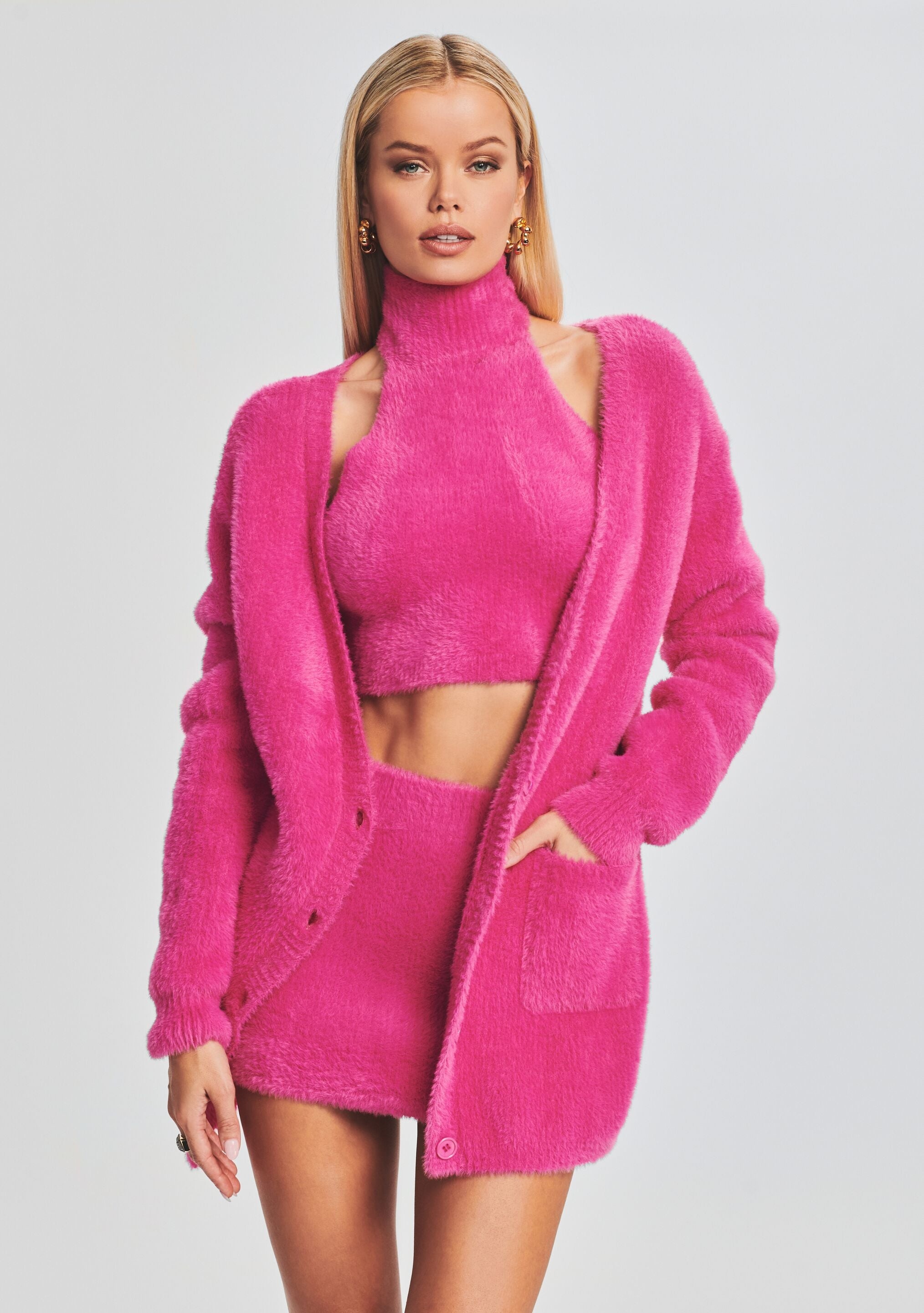 JORDYN FUZZY CARDIGAN - 1