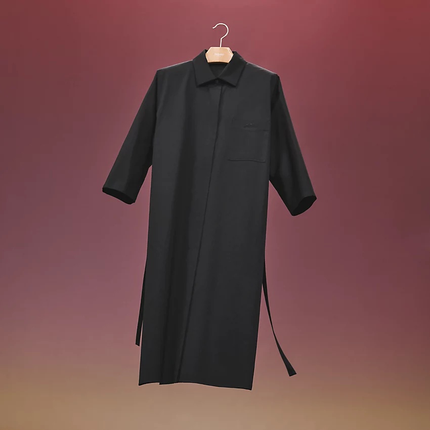 Belted long-sleeve dress - 4