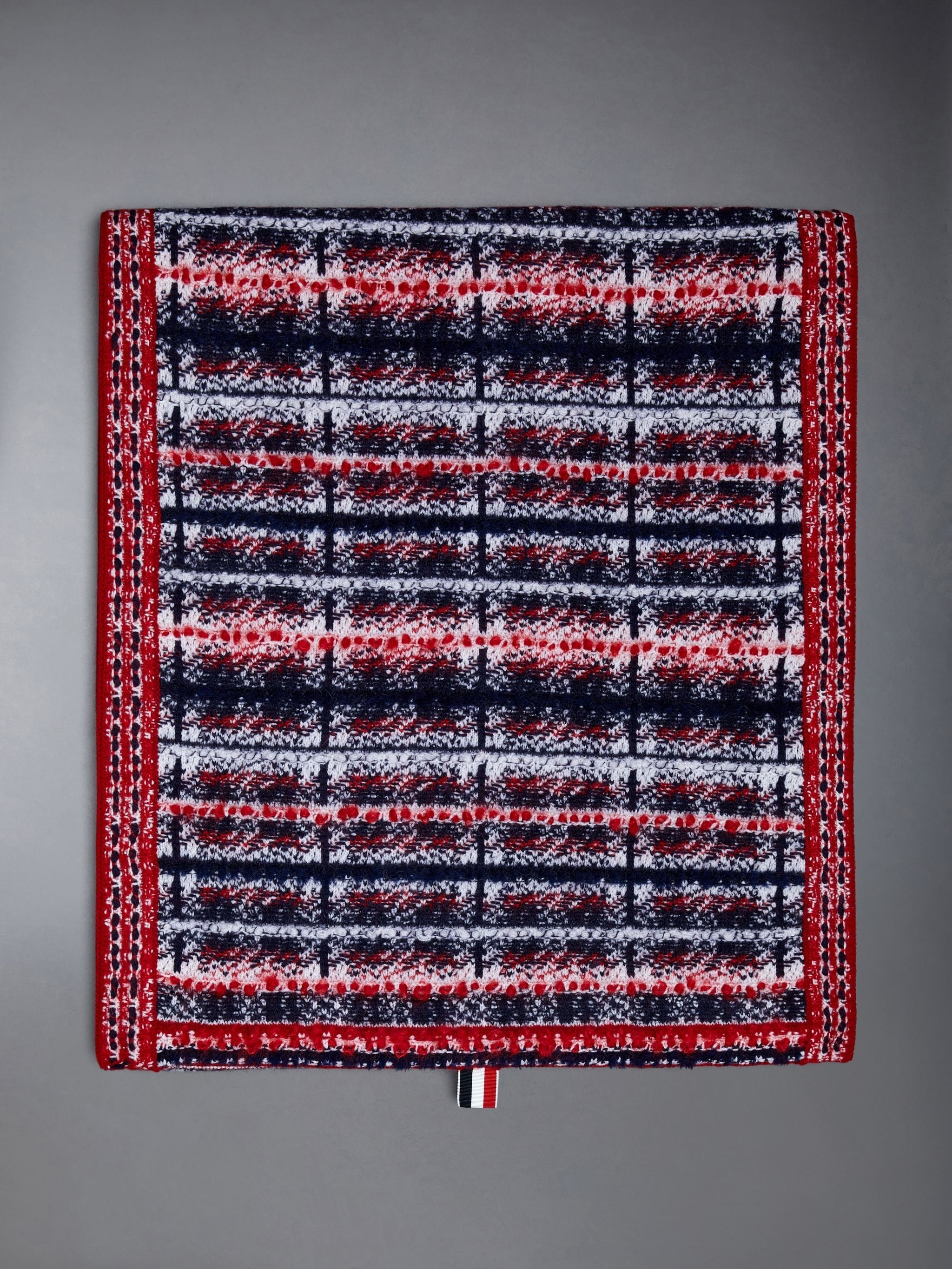 Tartan Merino and Mohair Stripe Scarf - 1