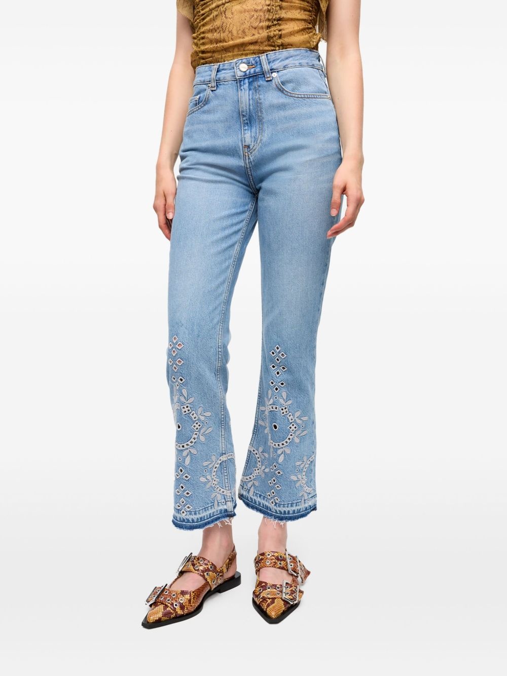 broderie-anglaise jeans - 3