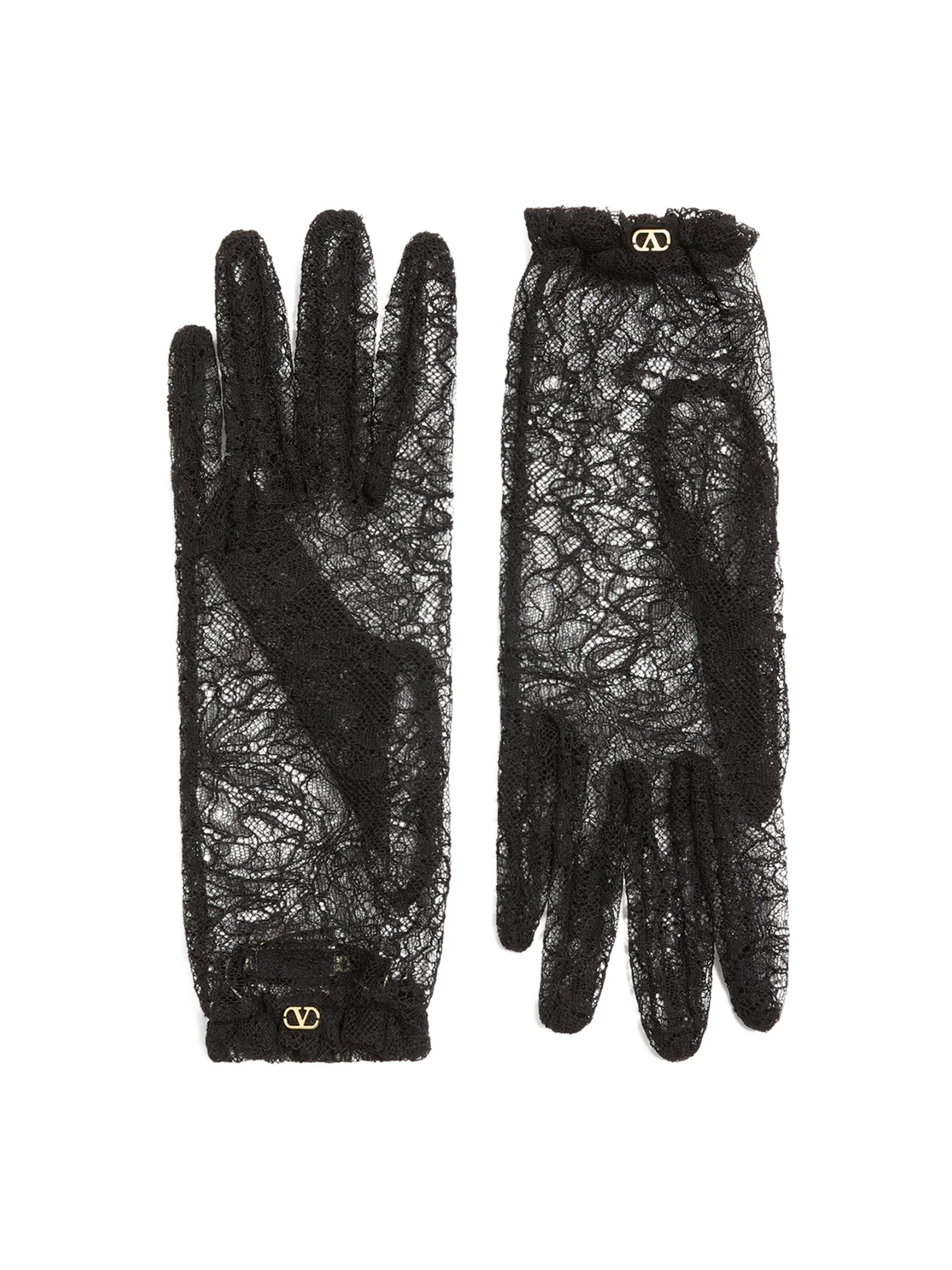 Women's Vlogo Signature Lace Gloves - Black Gold - 1