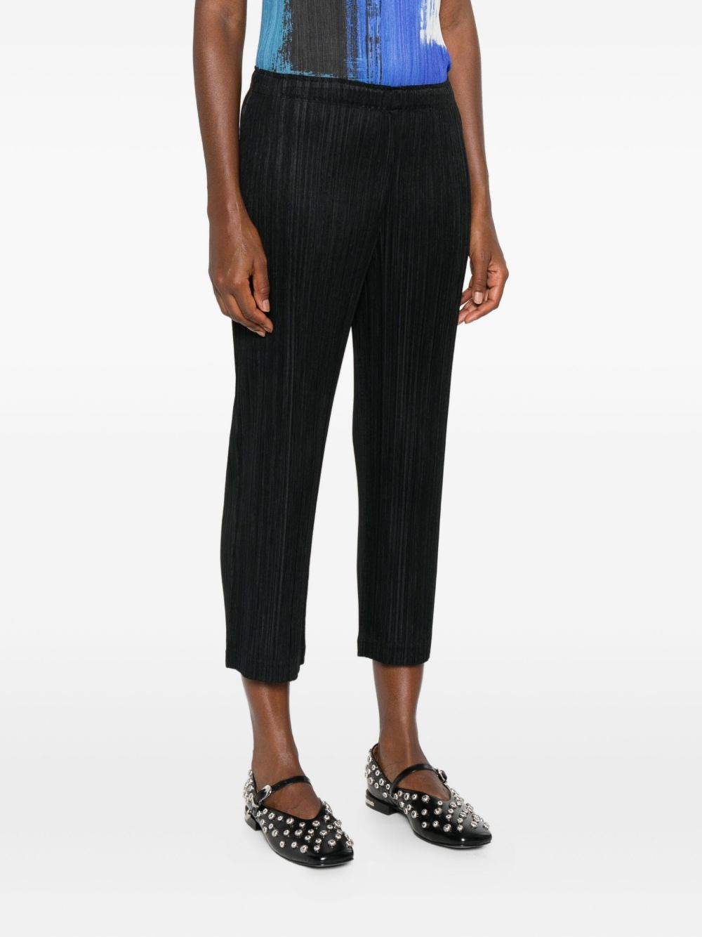 plissé elasticated trousers - 3