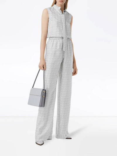 Burberry monogram print wide-leg trousers outlook