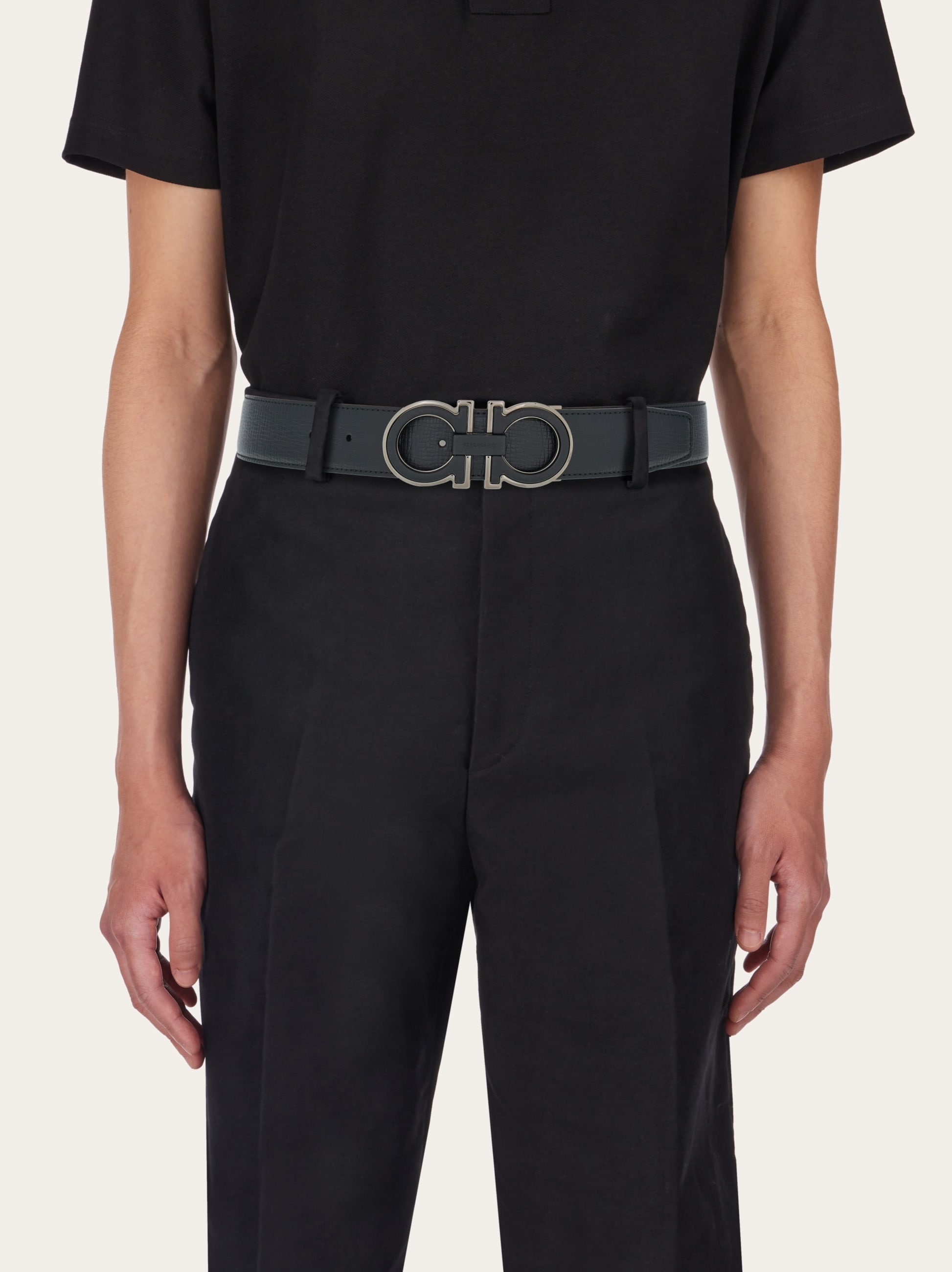 Reversible and adjustable Gancini belt - 4