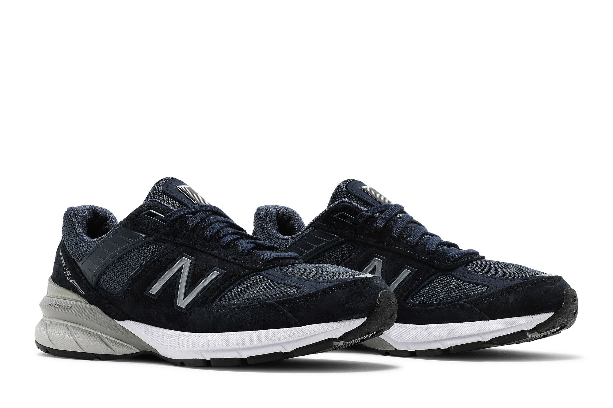 Wmns 990v5 Made in USA Wide 'Navy Silver' - 8