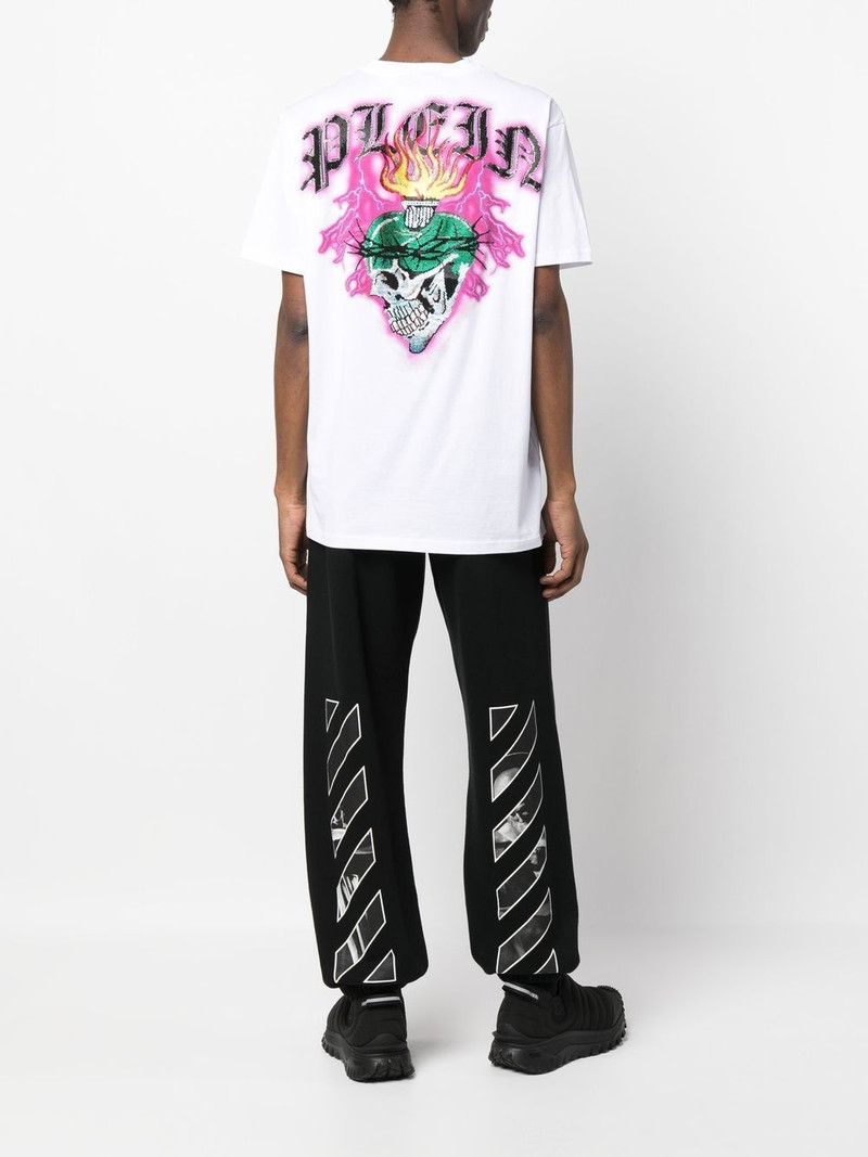 PHILIPP PLEIN tattoo-print detail T-shirt outlook