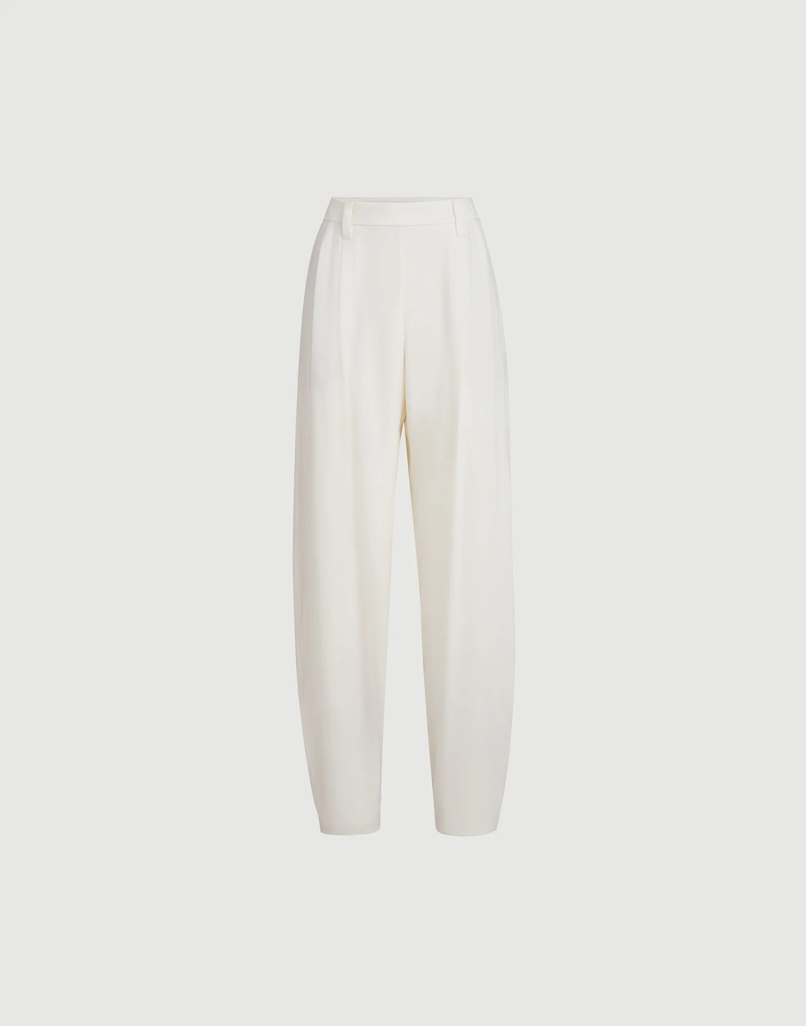 Sablé silk crêpe slouchy trousers with monili - 1