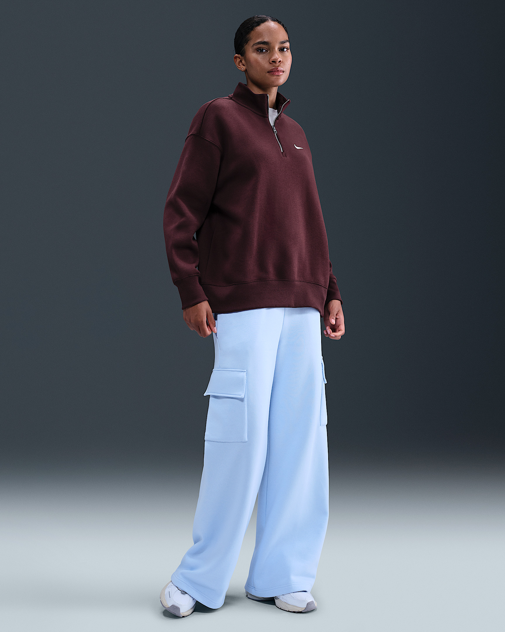 Nike Sportswear Phoenix Fleece Women's Oversized 1/4-Zip Long Sweatshirt - 4