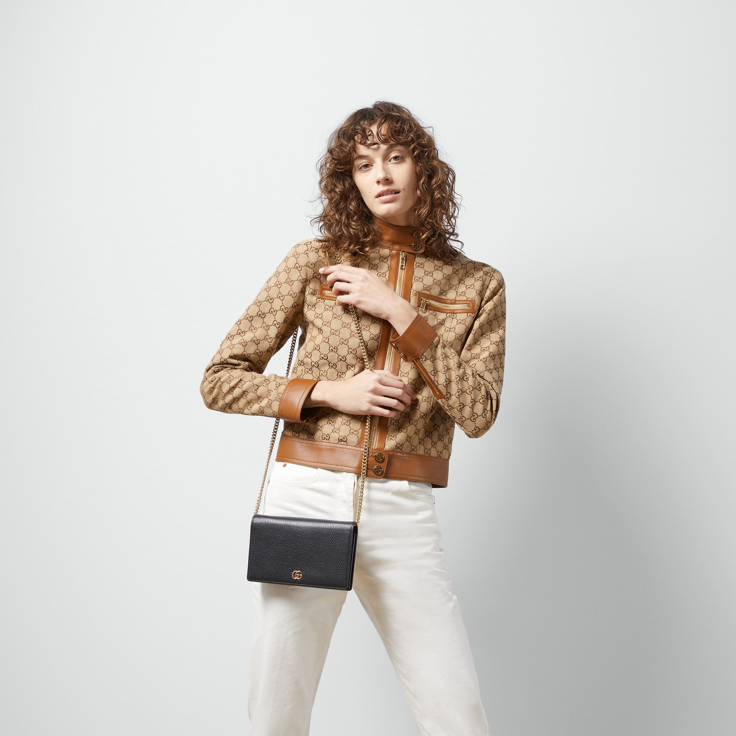 GG Marmont leather mini chain bag - 3