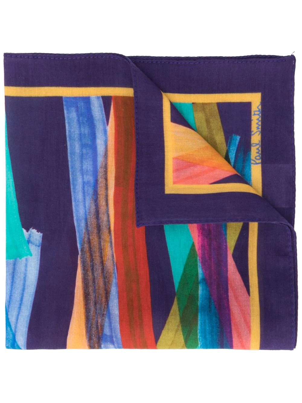 paint stroke print square scarf - 1