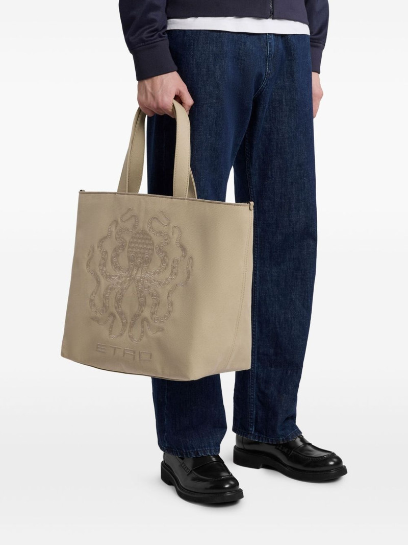 Etro Octopus-embroidered tote bag outlook