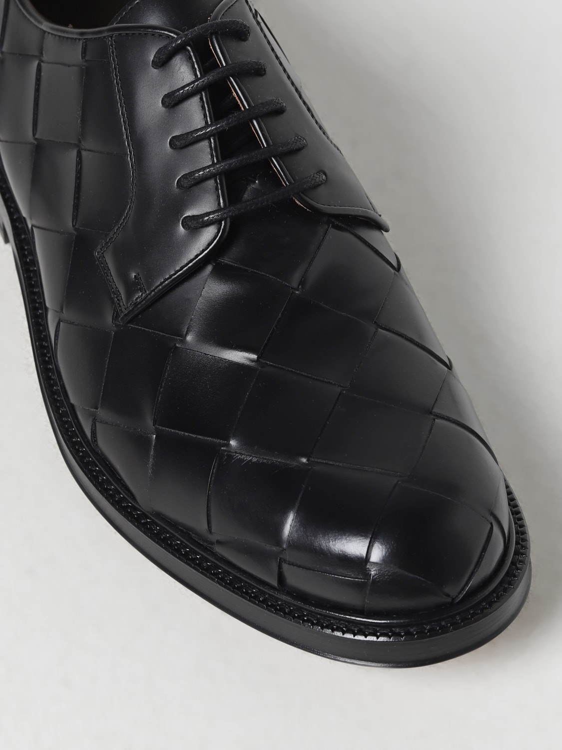 Bottega Veneta Derby Tie in woven brushed leather - 4