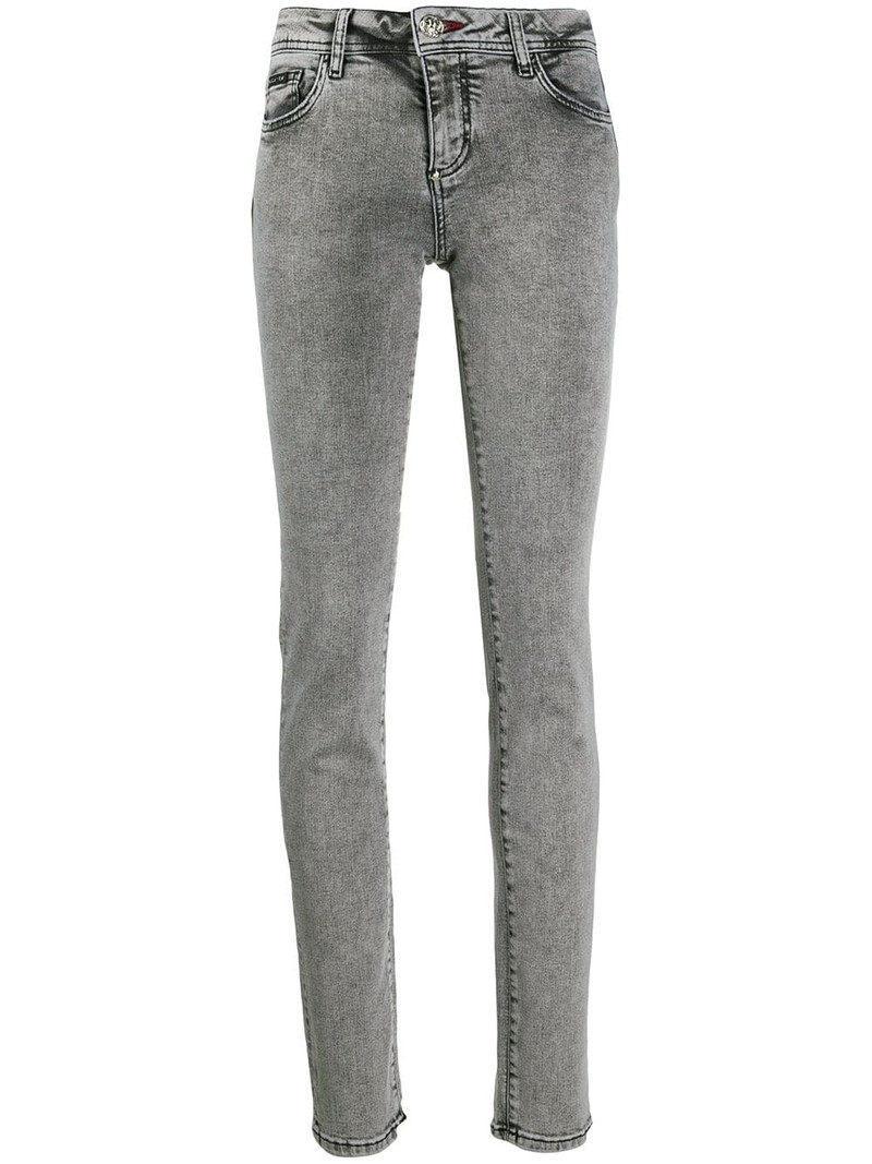 stonewashed slim-fit jeans - 1