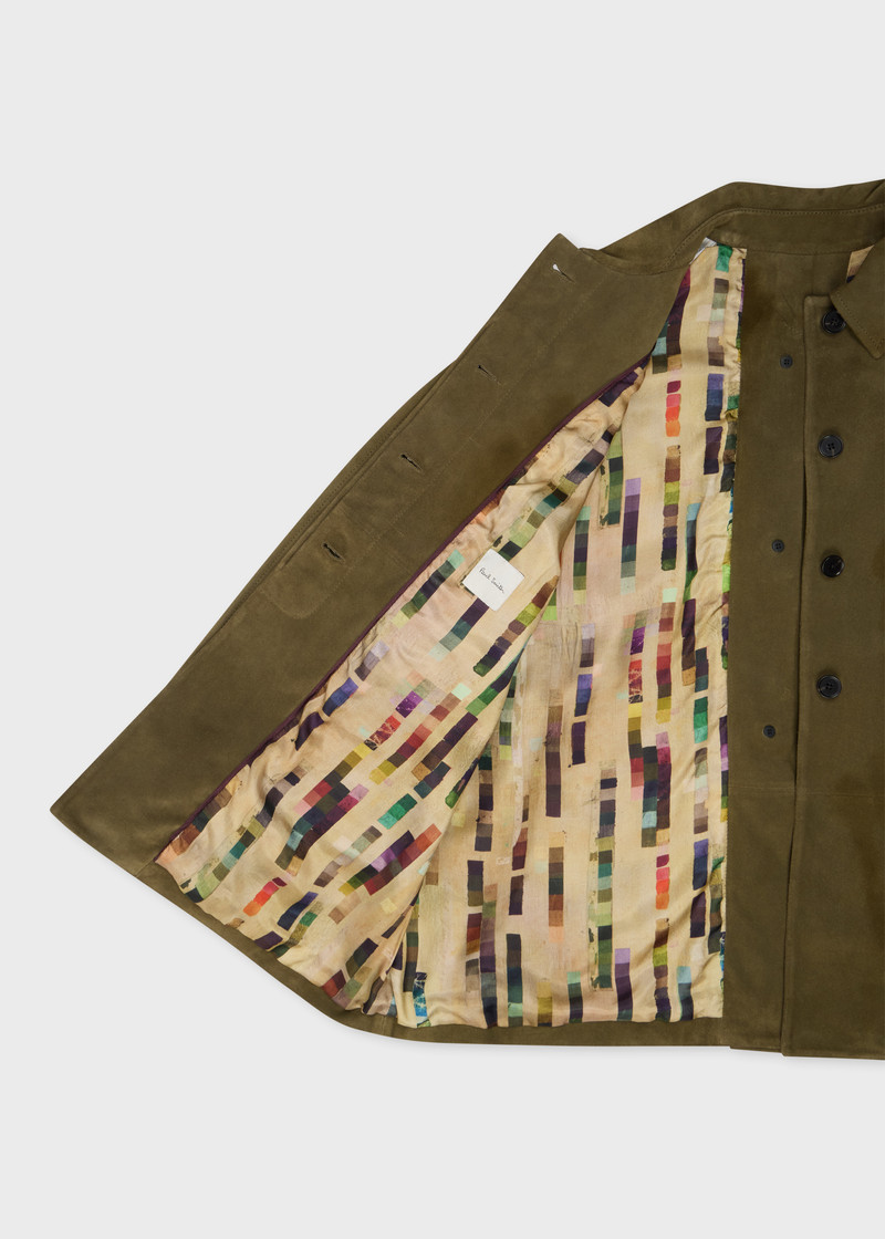 Women's Olive Suede Swing Jackets 5