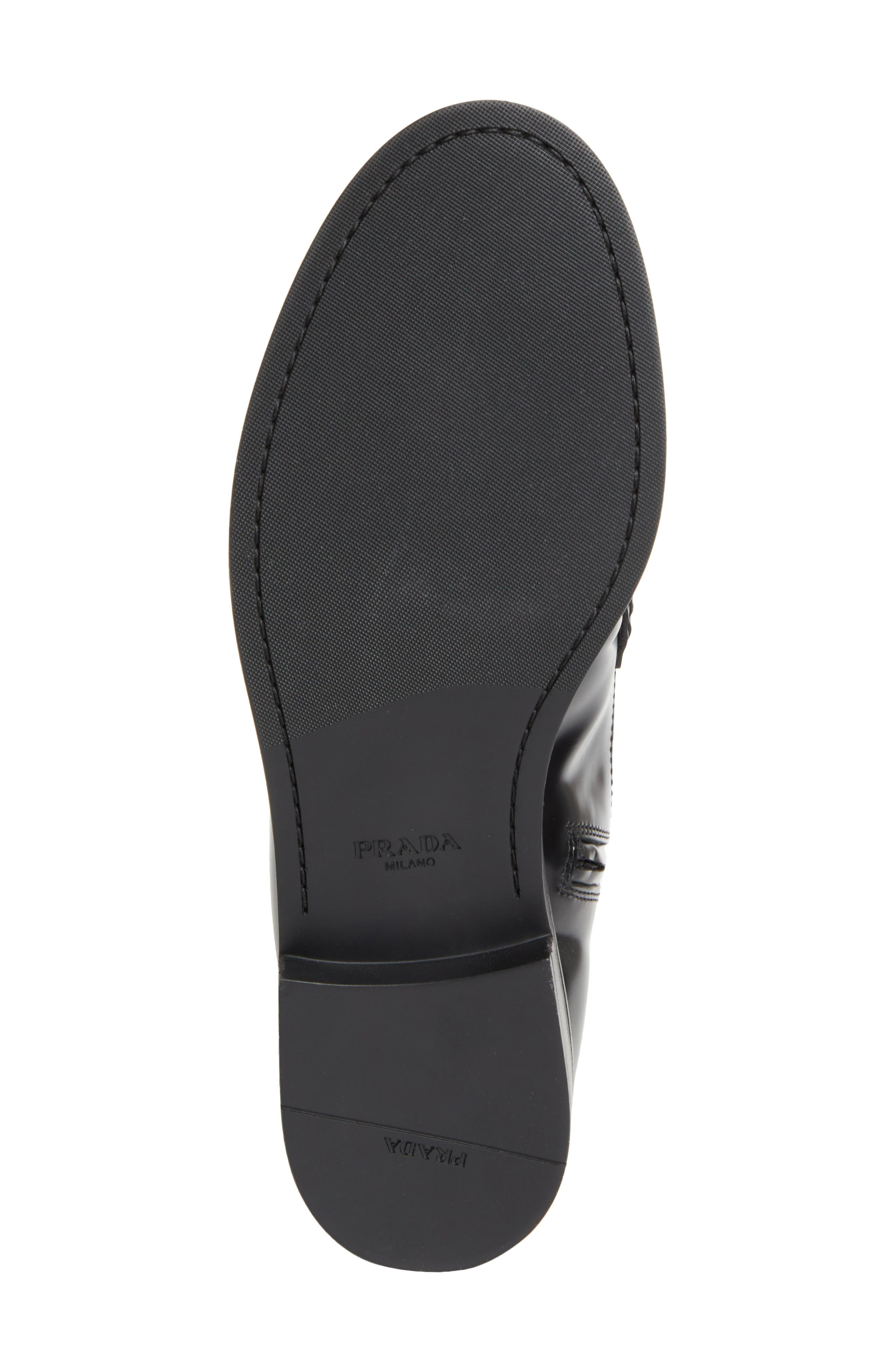 Prada Knee High Loafer Boot in Nero at Nordstrom - 6