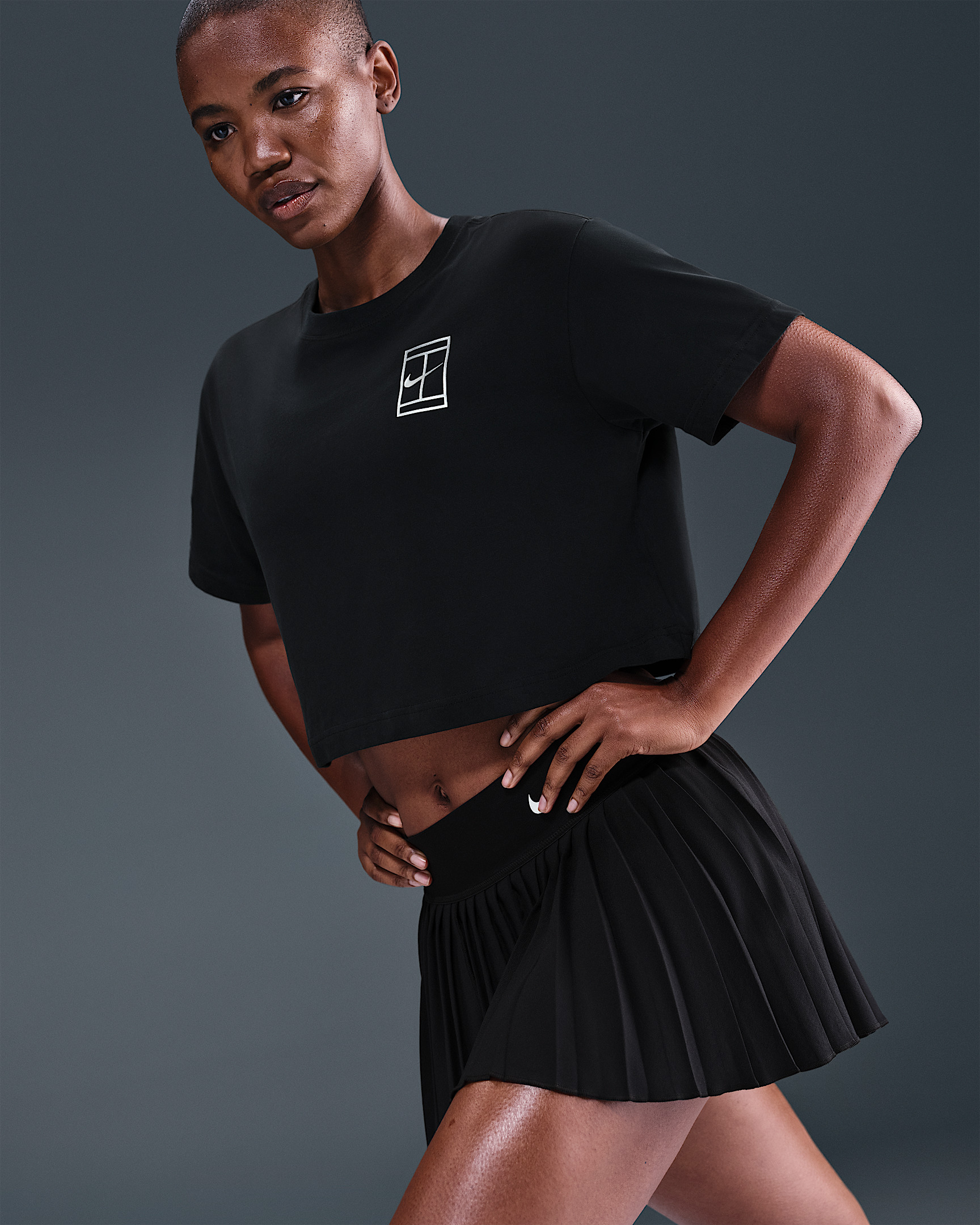 Nike Slam Women's Dri-FIT Short-Sleeve Cropped Tennis T-Shirt - 3