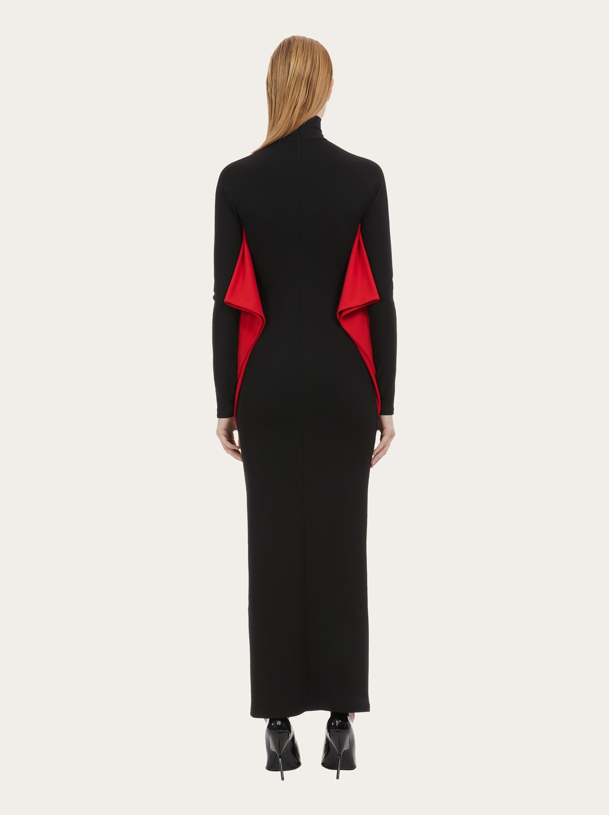 Batwing color block dress - 3