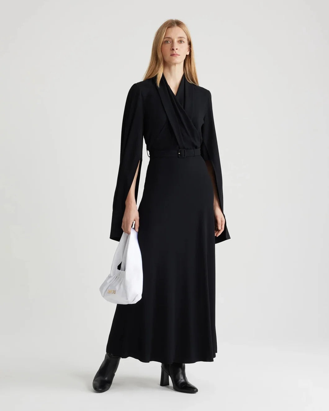 ワンピース PATOU FW24 Patou Draped Maxi Day Dress (DR1450193 999B) PATOU DRAPED MAXI DAY DRESS | showroom | REVERSIBLE