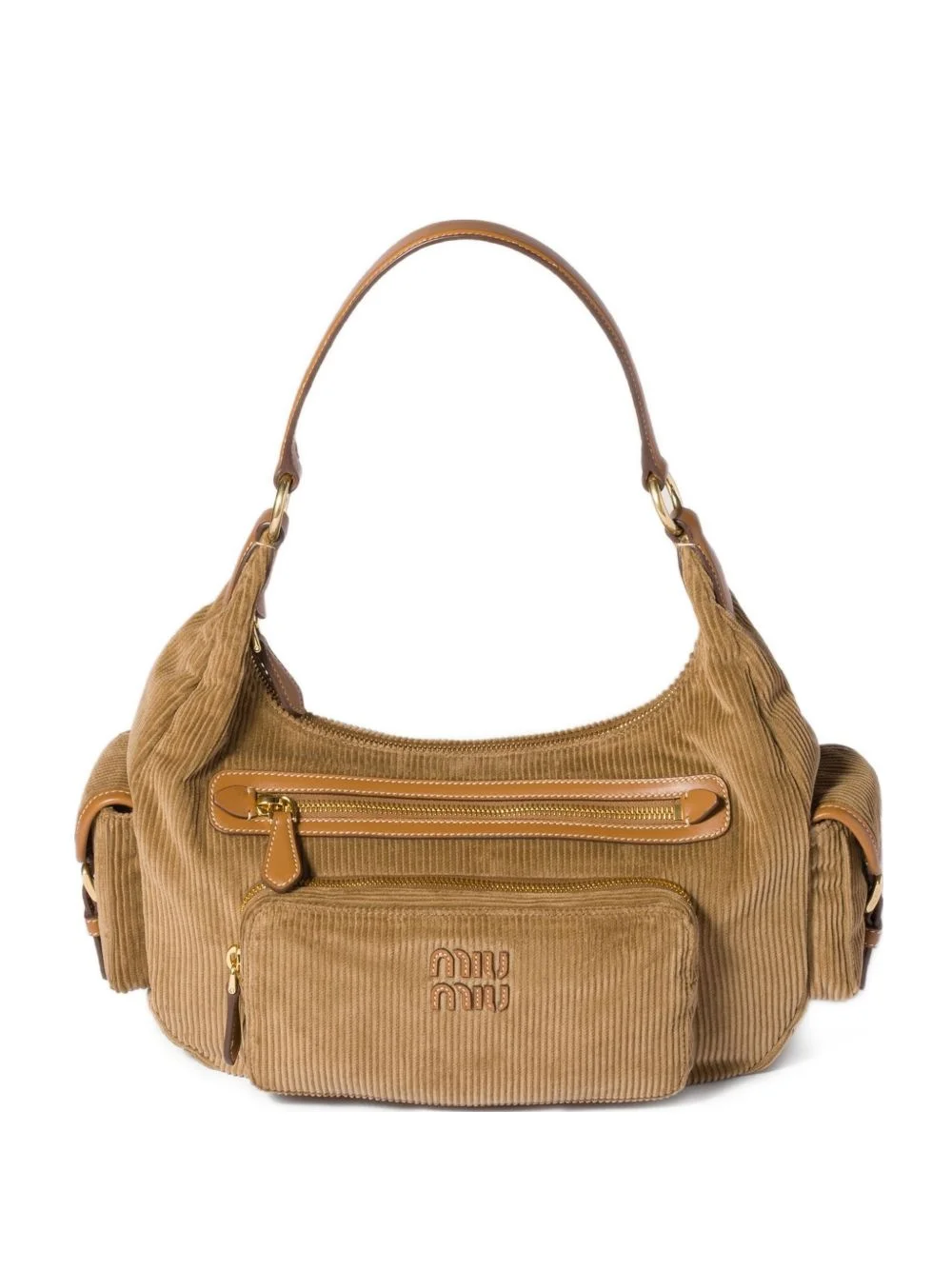corduroy shoulder bag - 1