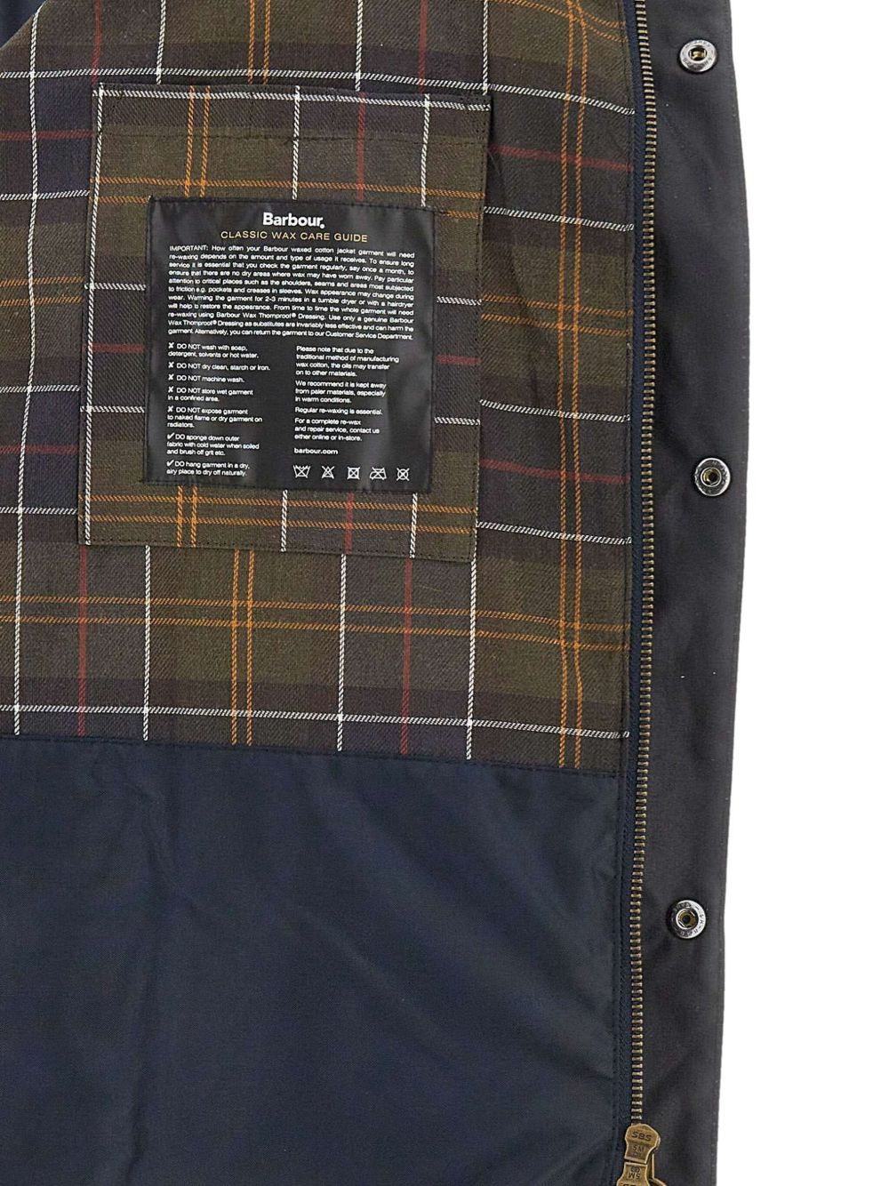 corduroy-collar waxed-cotton jacket - 5