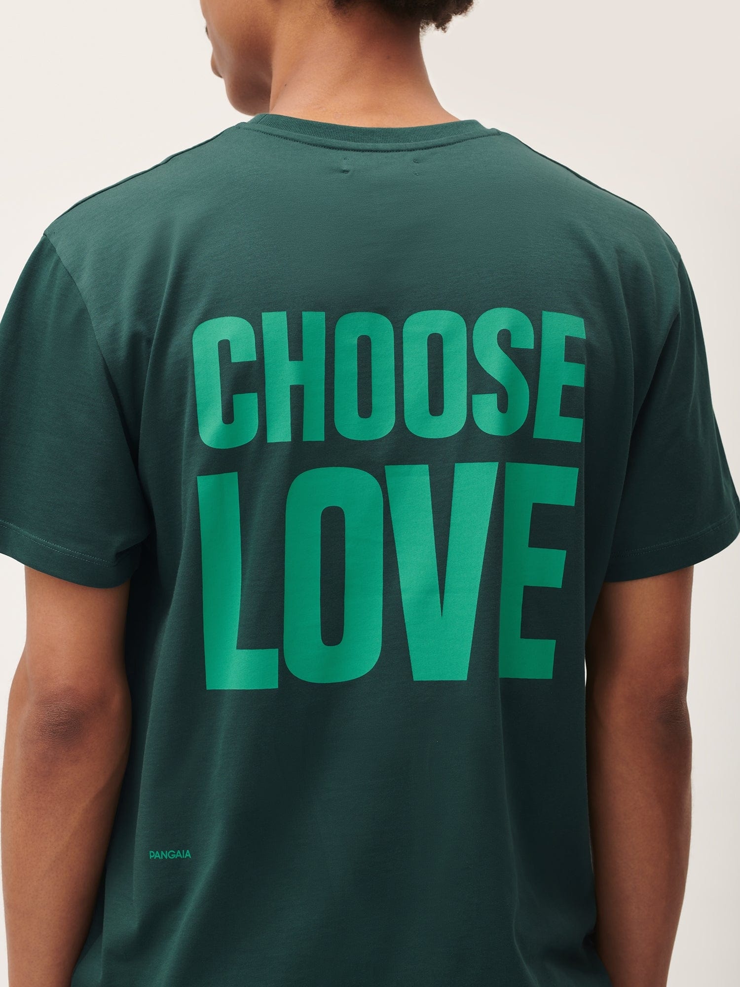 Mens Choose Love Midweight T-Shirt - Foliage Green - 3