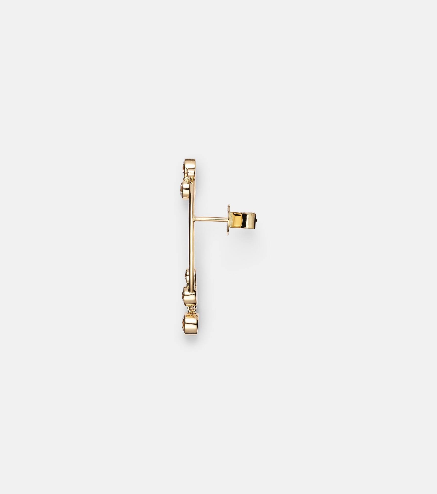 Grand Stella 14kt gold single earring with diamonds - 4