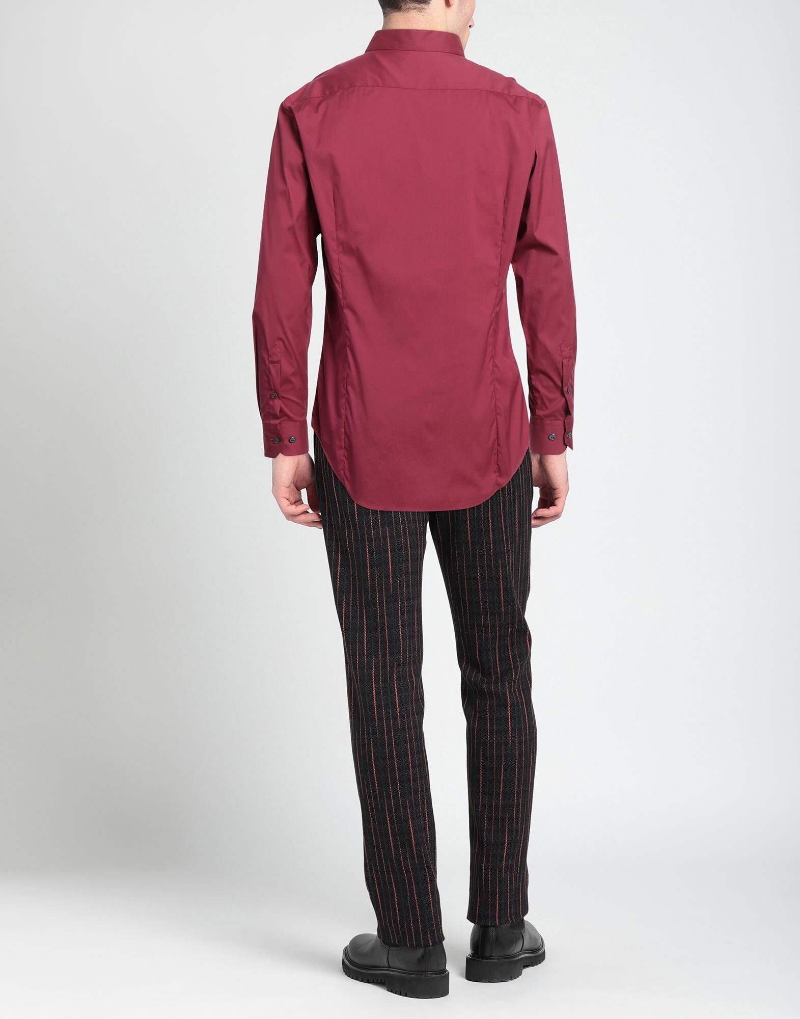 Brick red Men's Solid Color Shirt - 3