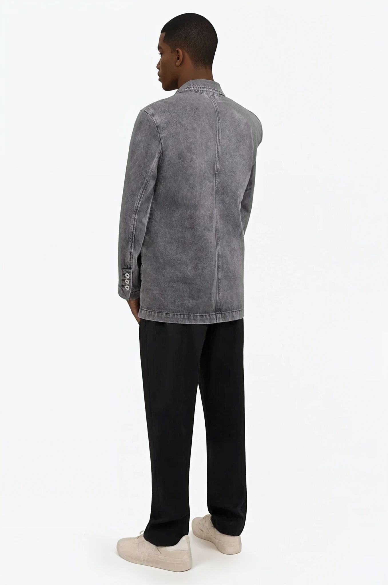 INSIDE OUT PATCHED DENIM JACKET | BLACK - 3