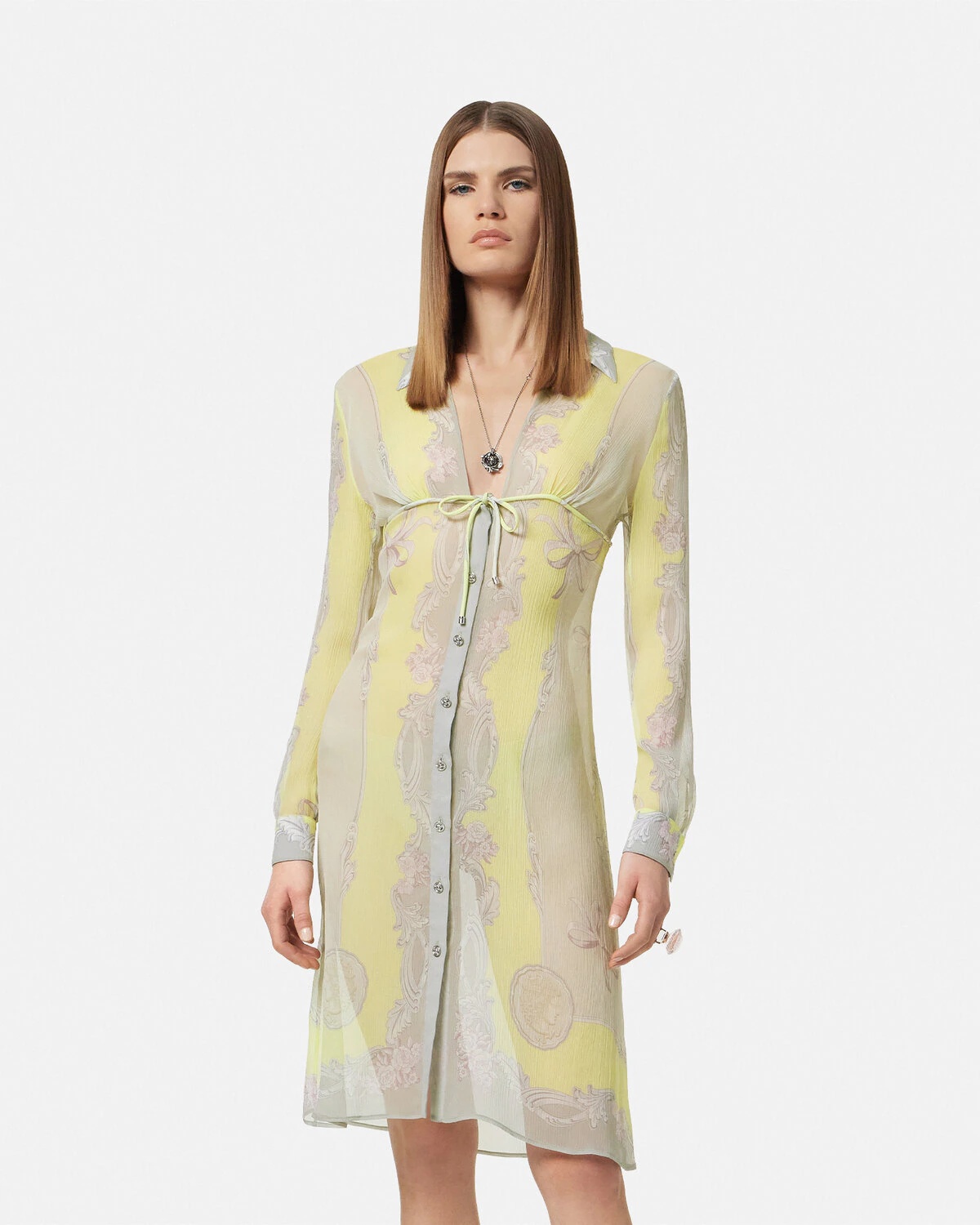 Cameo Silk Crêpe Midi Shirt Dress - 4