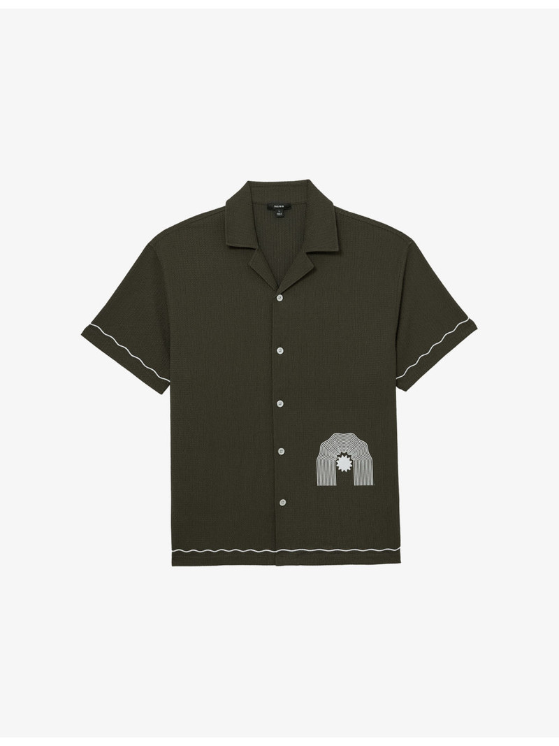 Solano Contrast-Trim Woven Shirt 1
