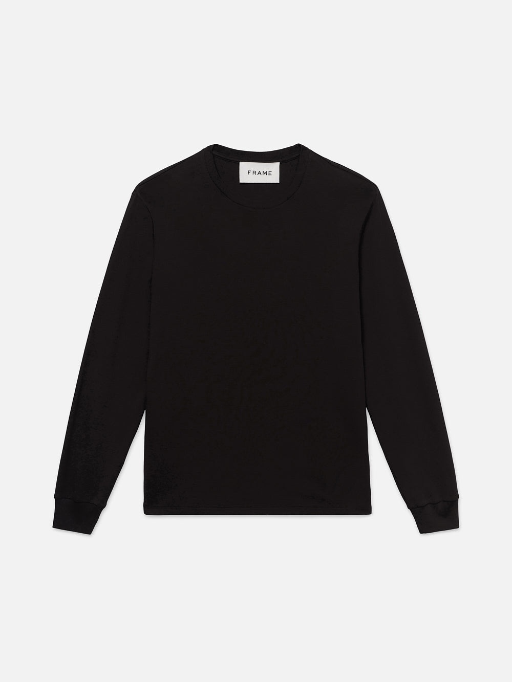 Duo Fold Long Sleeve Crew in Noir - 1