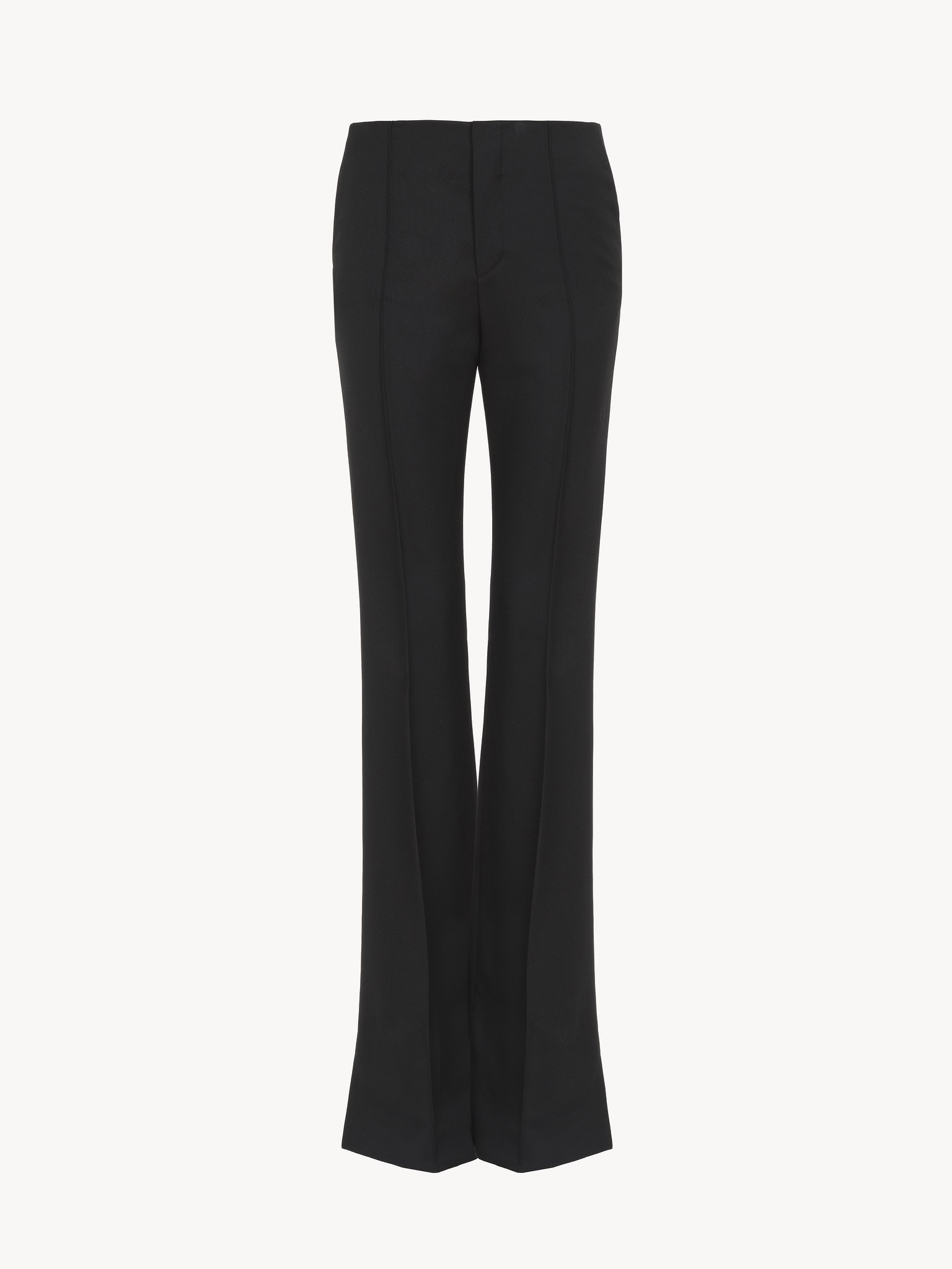 BROKEN-HEEL SLIM PANTS IN WOOL GRAIN DE POUDRE - 2