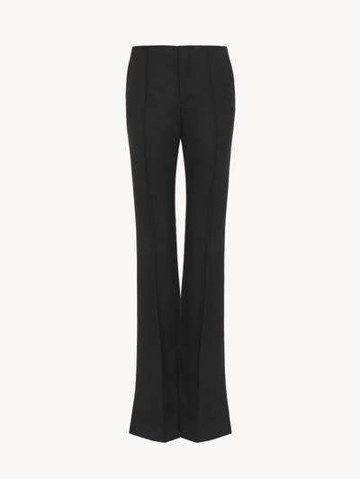 Chloé BROKEN-HEEL SLIM PANTS IN WOOL GRAIN DE POUDRE outlook