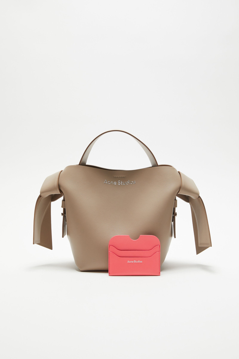 Acne Studios Leather card holder - Electric pink outlook