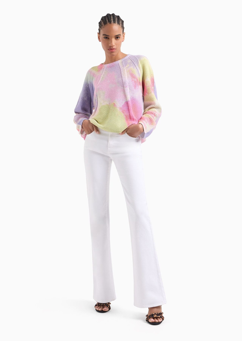 EMPORIO ARMANI Emporio Armani Sustainability Values Capsule Collection printed recycled cotton blend jumper outlook