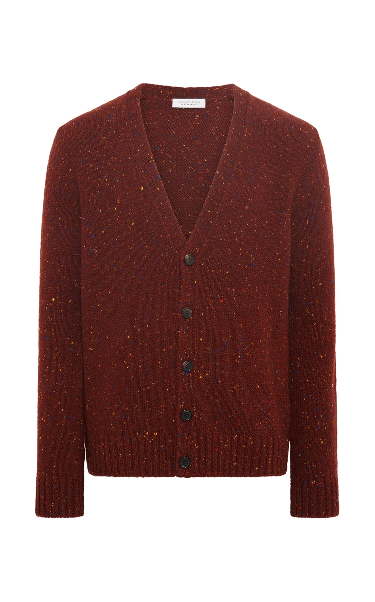 Ailis Knit Cardigan in Burnt Sienna Cashmere - 1